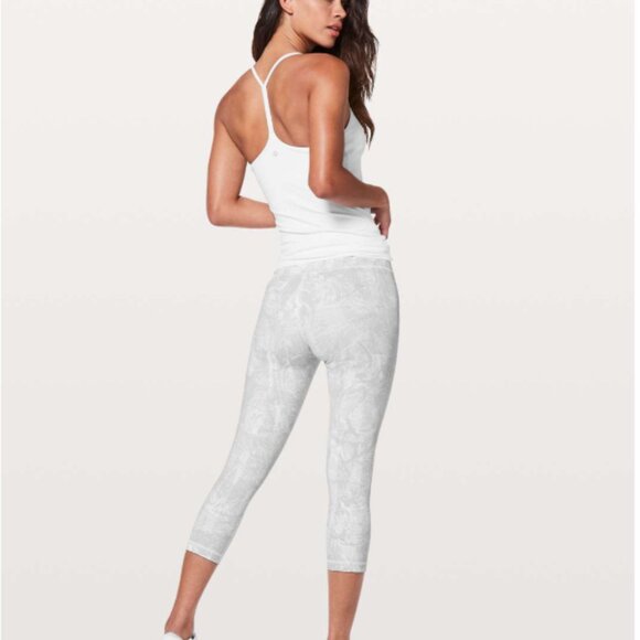 Lululemon Wunder Under Crop (Hi-Rise) 21" Eternal Wave White Leggings - Picture 3 of 10